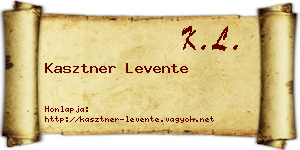 Kasztner Levente névjegykártya