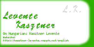 levente kasztner business card